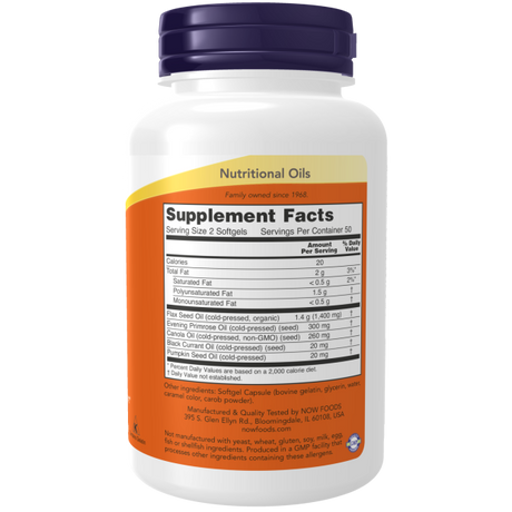 Now OMEGA 3-6-9 1000MG  100 SGELS