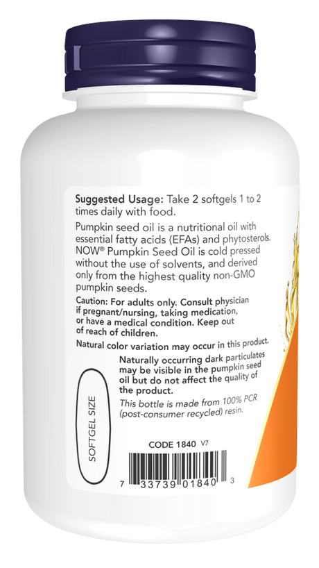 Now PUMPKIN SEED OIL 1000mg  200 SGELS