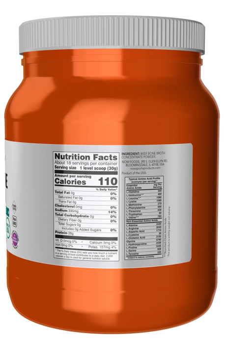 Now BEEF BONE BROTH PWD  1.2 LBS