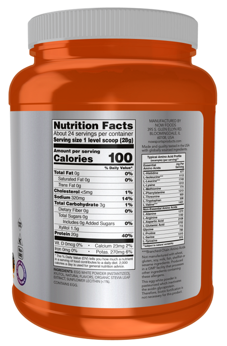 Now EGGWHITE PROTEIN VANILLA  1.5 LBS