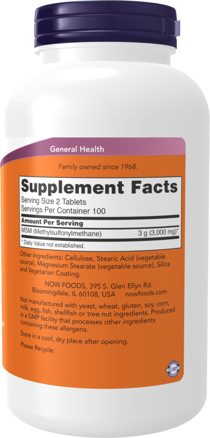 Now M.S.M 1500mg  200 TABS