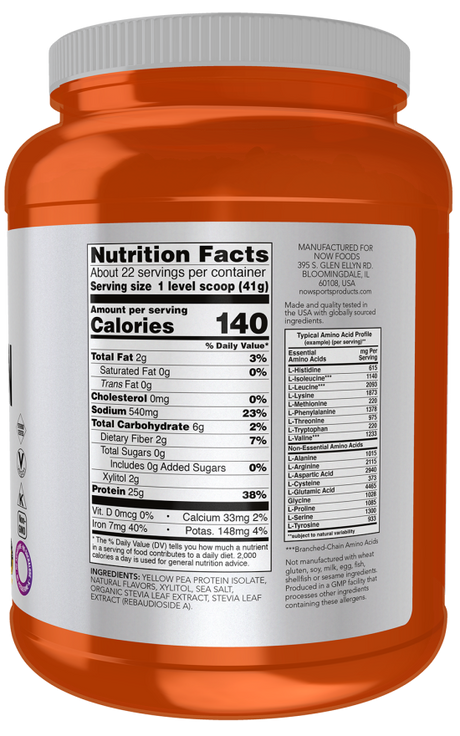 Now PEA PROTEIN VANILLA TOFFEE  2 LBS