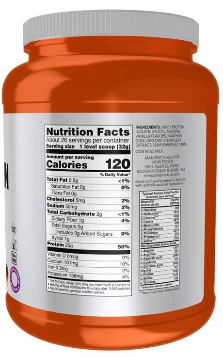 Now WHEY ISOLATE VANILLA  5 LB