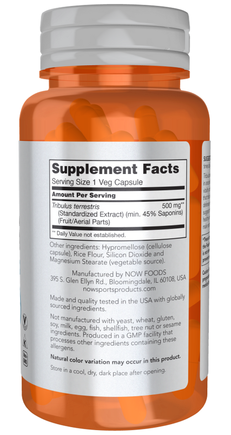Now TRIBULUS 500mg 45%  100 VCAPS