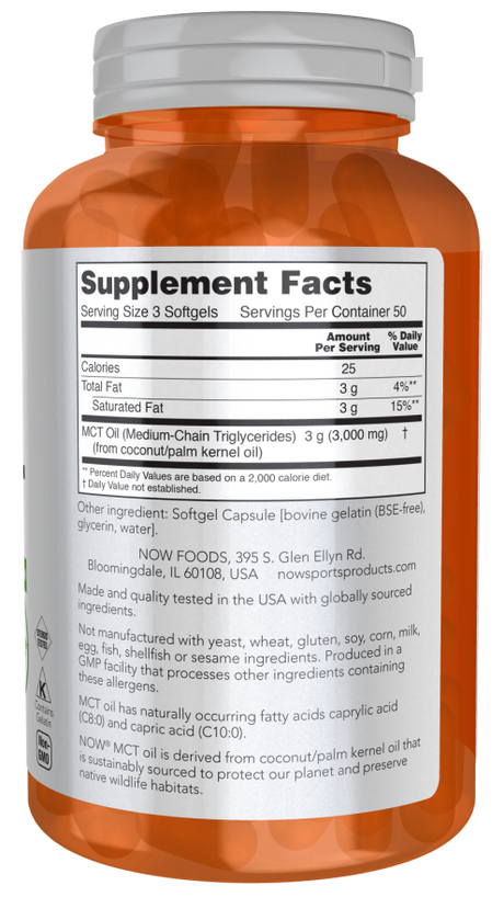 Now MCT OIL 1,000 MG SOFTGELS  150 SGELS