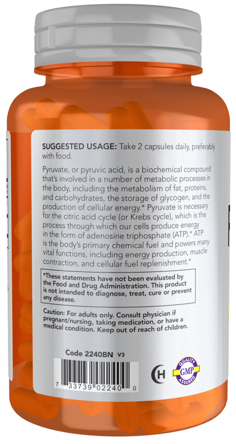 Now PYRUVATE 600mg 100 VCAPS