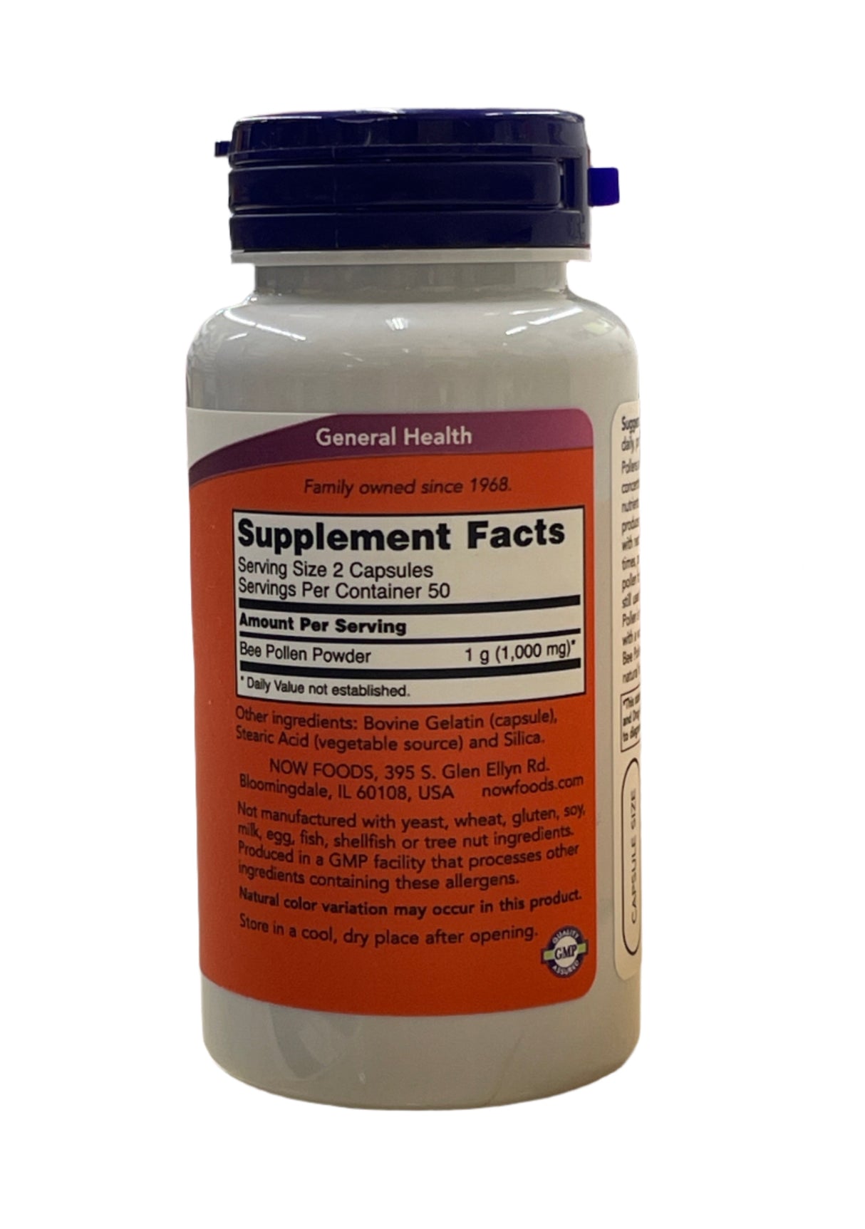 Now Bee Pollen Caps 500 mg