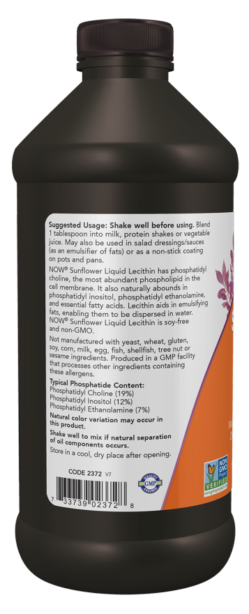 Now SUNFLOWER LIQUID LECITHIN  16 FL OZ