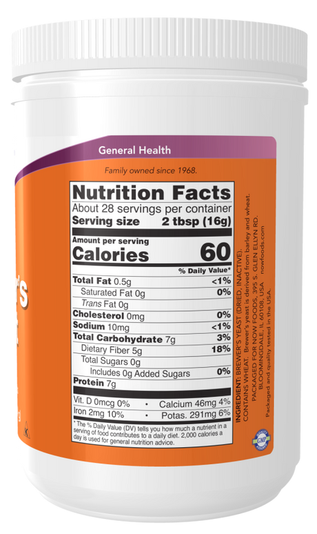 Now BREWERS YEAST POWDER  1 LB