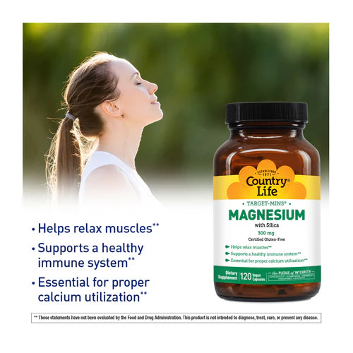Country Life MAGNESIUM 300MG 120 Vegicaps