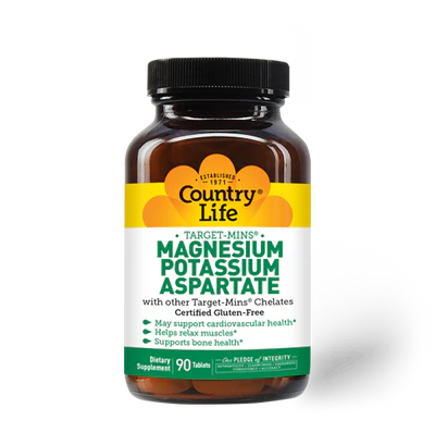 Country Life MAGNESIUM/POTASSIUM ASPARTATE 90 Tablet