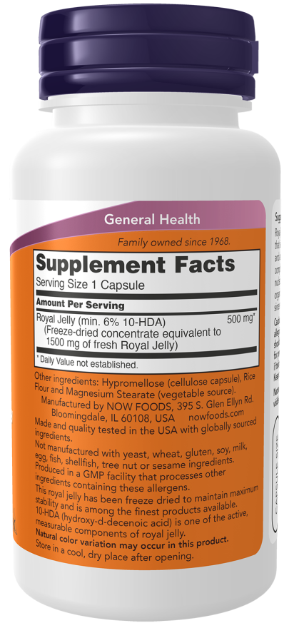 Now ROYAL JELLY 1500mg  60 VCAPS