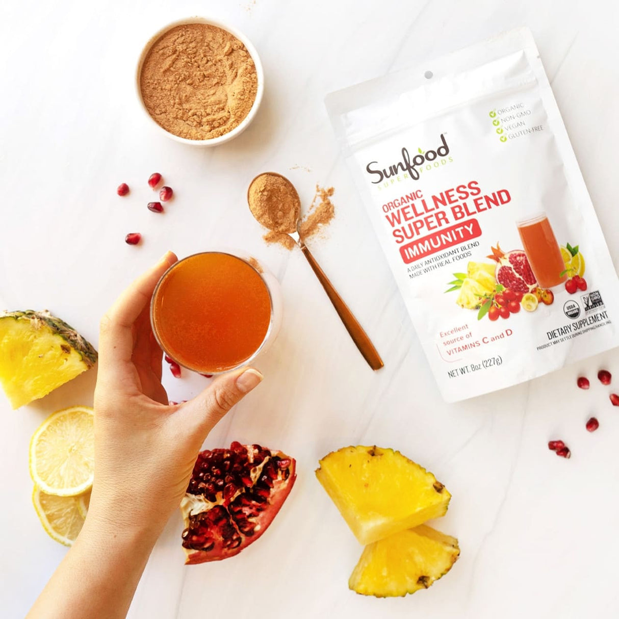 Sunfood Wellness Super Blend, Immunity  8oz