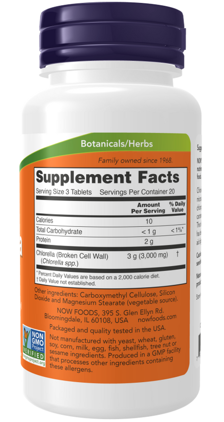 Now CHLORELLA 1000mg  120 TABS