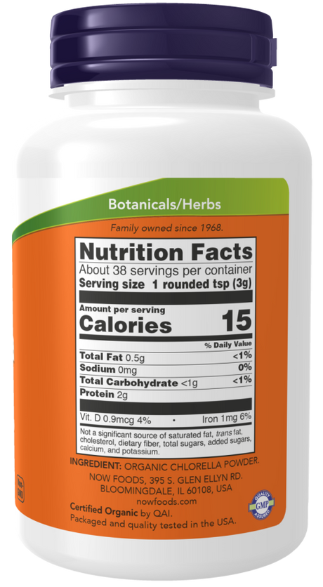 Now ORGANIC CHLORELLA POWDER  1 LB