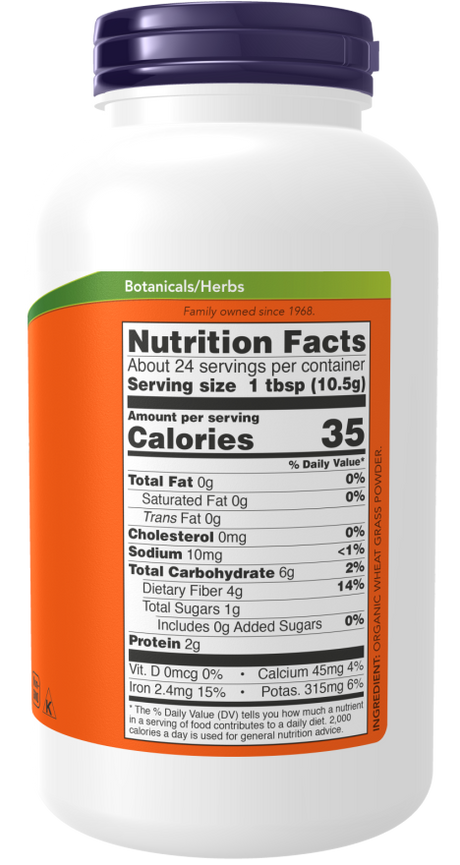 Now WHEAT GRASS POWDER ORG 9oz