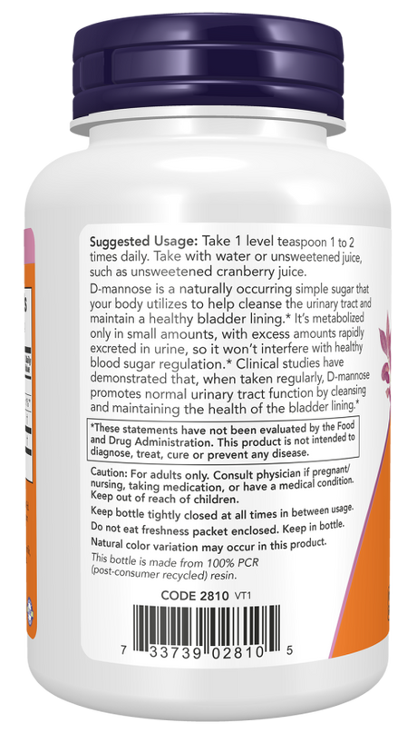 Now D-MANNOSE POWDER  6 OZ