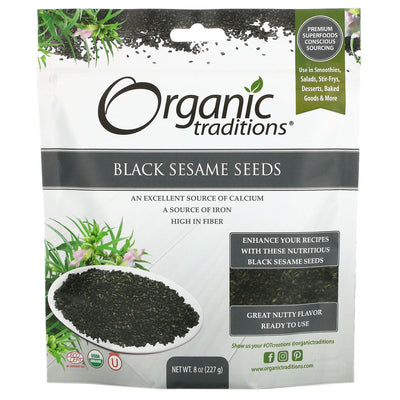 SEMILLAS DE SÉSAMO NEGRO ORGANIC TRADITIONS 8 OZ