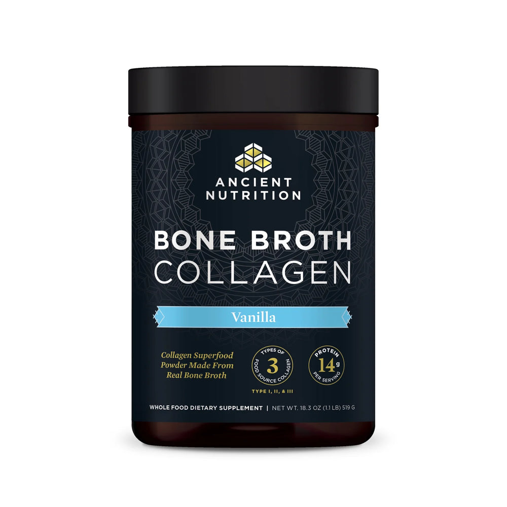 Ancient Nutrition Bone Broth Collagen - Vanilla - 30 srv Powder