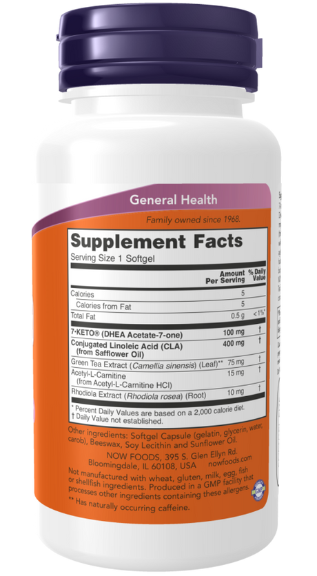 Now 7-KETO 100MG LEANGELS   120 SGELS