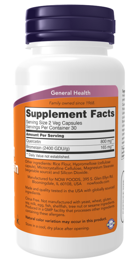 Now QUERCETIN W/BROMELAIN  240 VCAPS