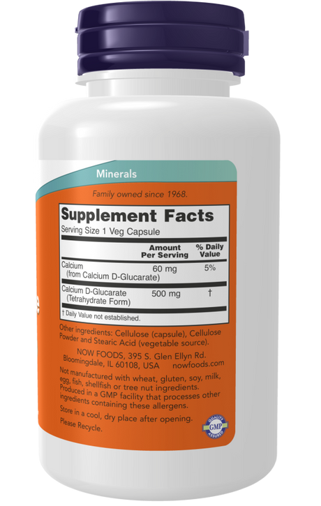 Now CALCIUM D-GLUCARATE 500MG  90 VCAPS