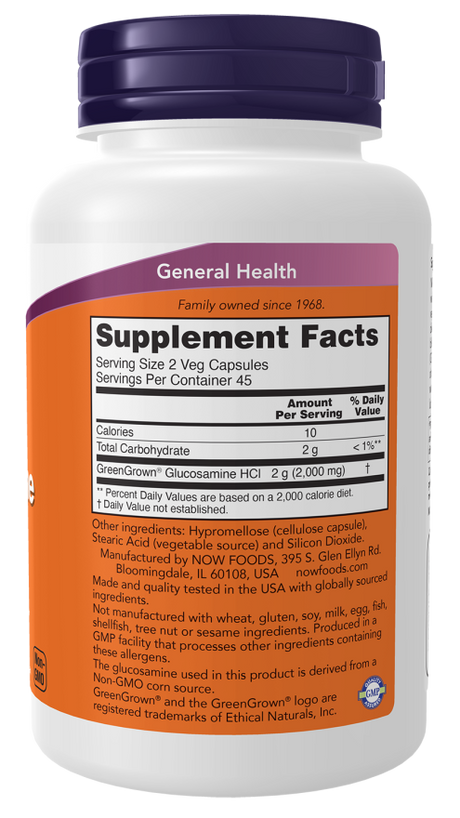 Now VEG GLUCOSAMINE 1000MG  90 VCAPS