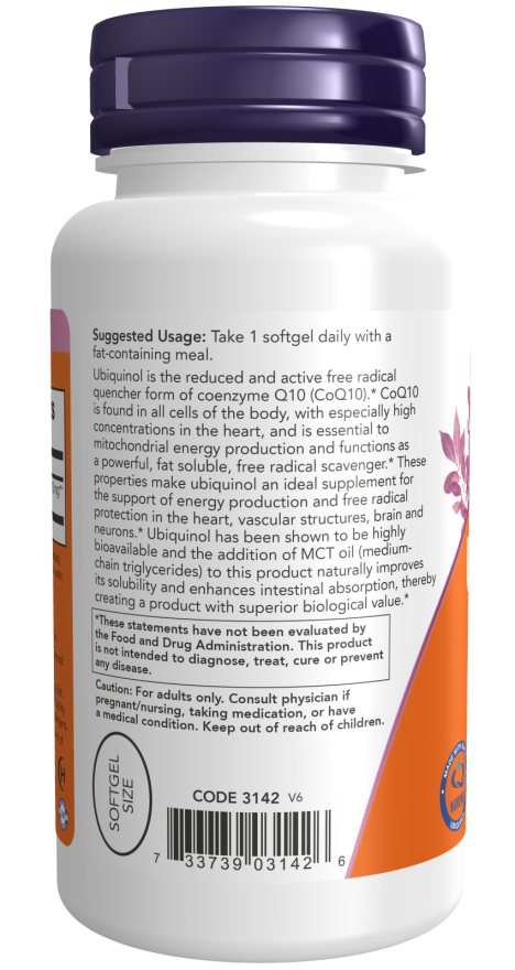 Now UBIQUINOL 100MG  120 SGELS