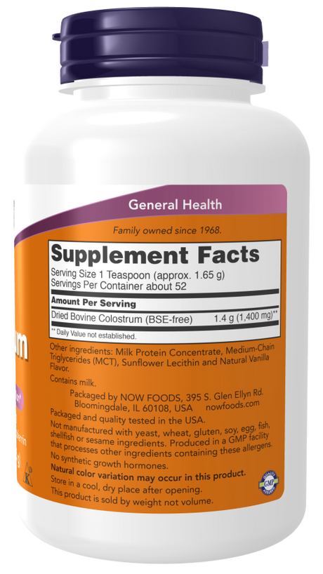 Now COLOSTRUM POWDER PURE  3 OZ