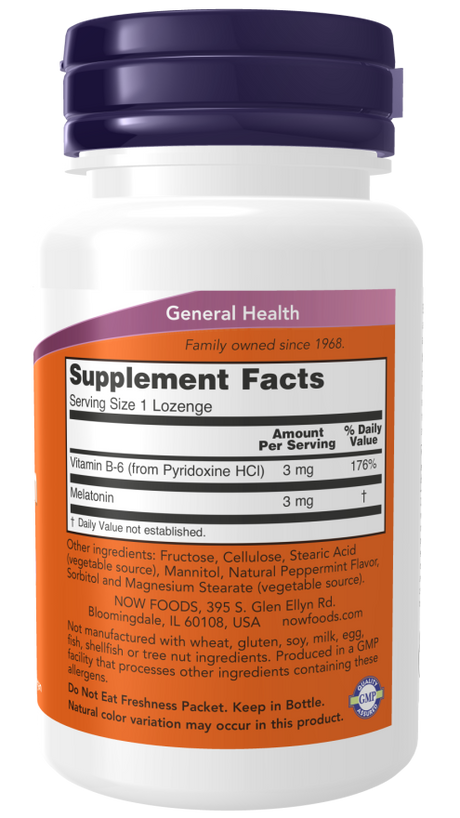 Now MELATONIN 3mg  180 LOZ