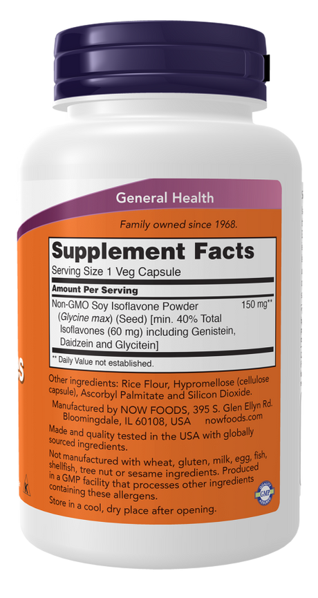 Now SOY ISOFLAVONES 150mg  120 VCAPS