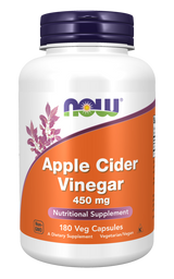 Now APPLE CIDER VINEGAR 450 MG 180 VCAPS