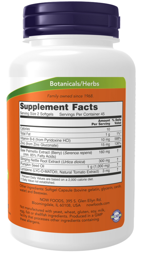 Now PROSTATE SUPPORT  180 SGEL