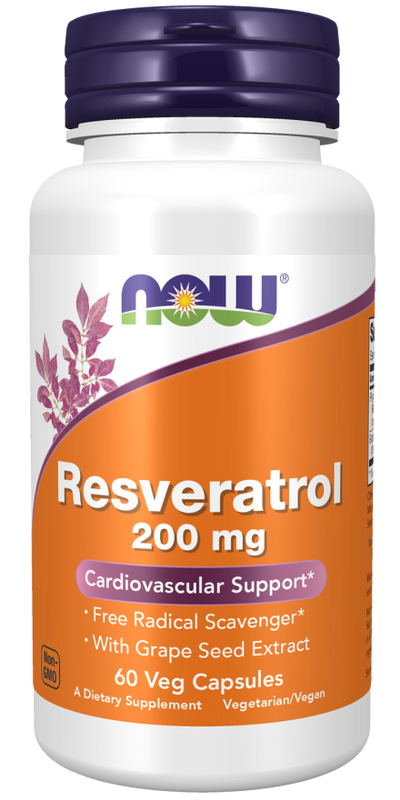 NOW RESVERATROL 200 mg 60 VCAPS