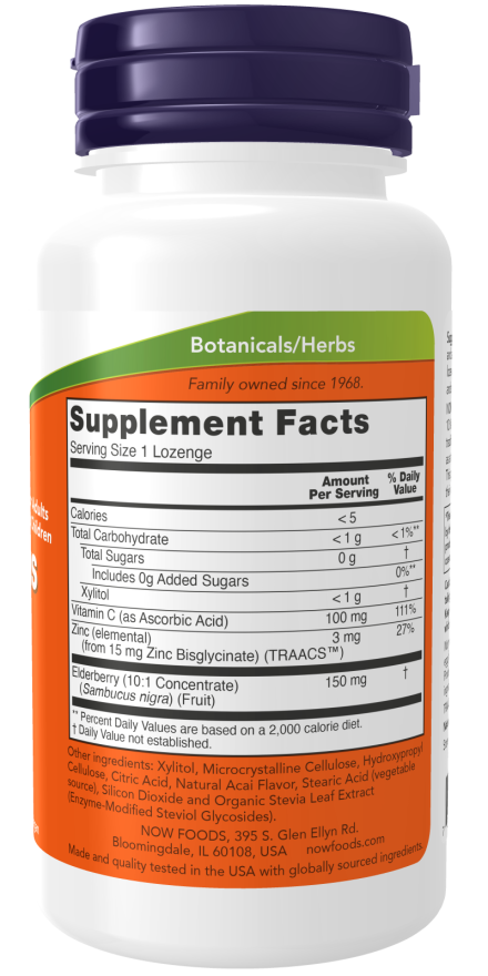 Now SAMBUCUS ZINC-C  60 LOZ