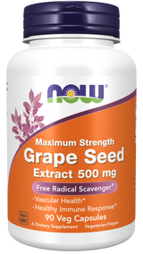 Now GRAPE SEED EXTRACT 500mg  90 VCAPS