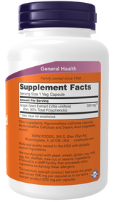 Now GRAPE SEED EXTRACT 500mg  90 VCAPS