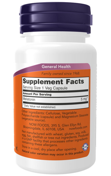 Now MELATONIN 5mg 60 VCAPS