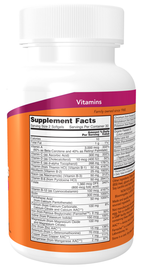 Now LIQUID MULTI SOFTGELS  180 SGELS