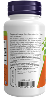 Now PANAX GINSENG 500 mg  100 VCAPS