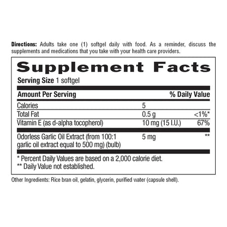 Country Life NATURE'S GARLIC 500MG 90 Softgel