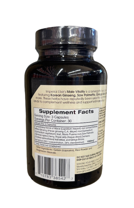 Male Vitality Ginseng Formula With Maca