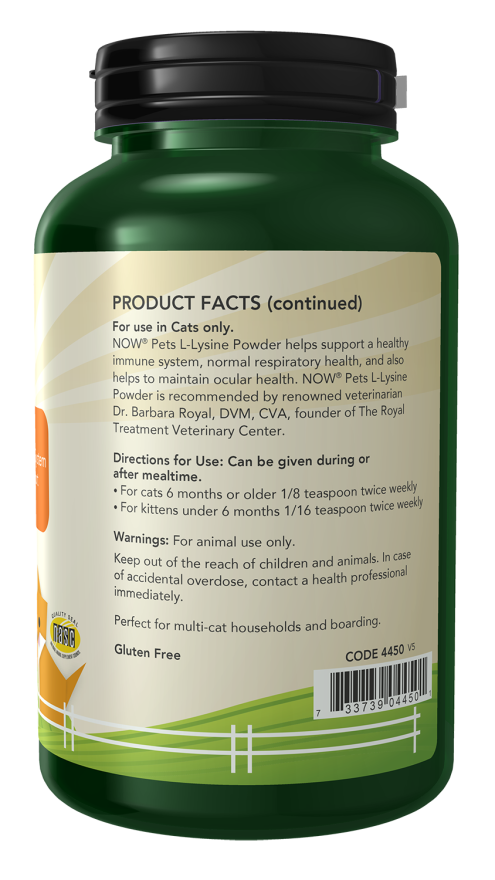 NOW PETS L-LYSINE POWDER 8 OZ