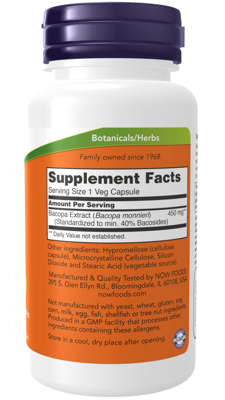 Now BACOPA EXTRACT 450MG  90 VCAPS