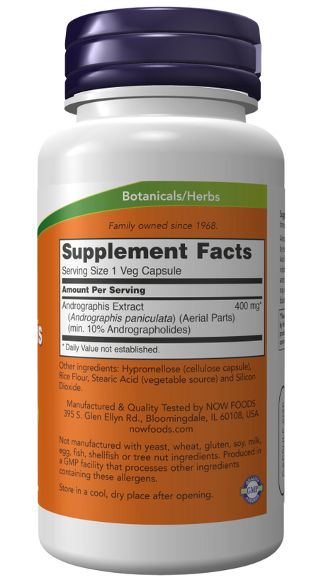 Now ANDROGRAPHIS EXTRACT 400MG  90 VCAPS