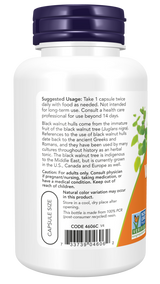 Now BLACK WALNUT HULLS 500MG   100 VCAPS