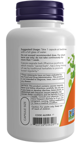 Now CASCARA SAGRADA 450mg  250 VCAPS