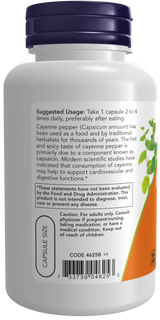 Now CAYENNE 500mg  250 VCAPS