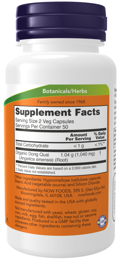 Now DONG QUAI 520mg  100 VCAPS