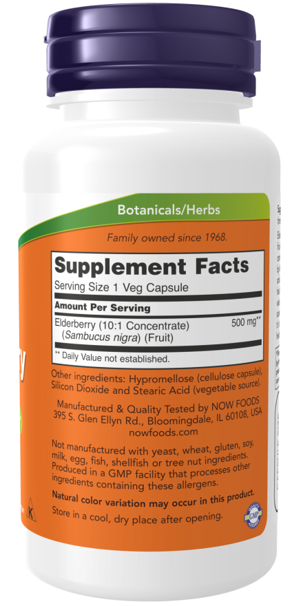 Now ELDERBERRY 500mg  120 VCAPS